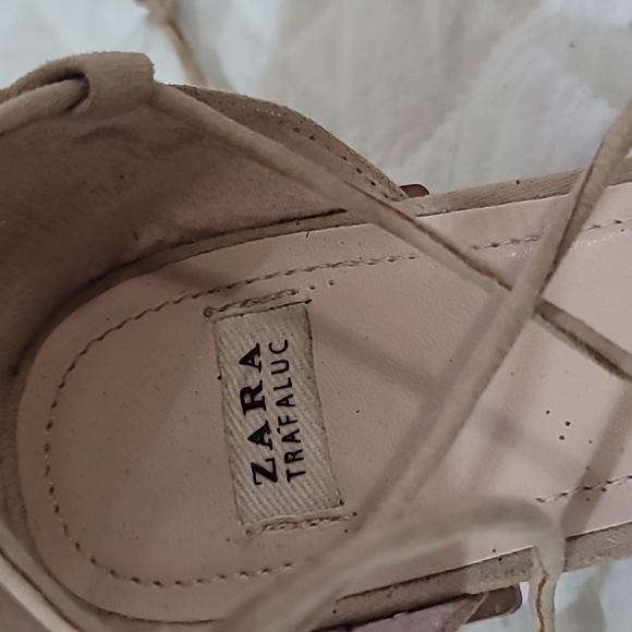 Zara Trafaluc Women's Lace up Flats Size EU 36 US Size 5 - Picture 5 of 9